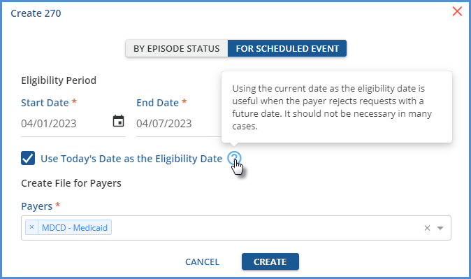 Use Current Date as Eligibility Date