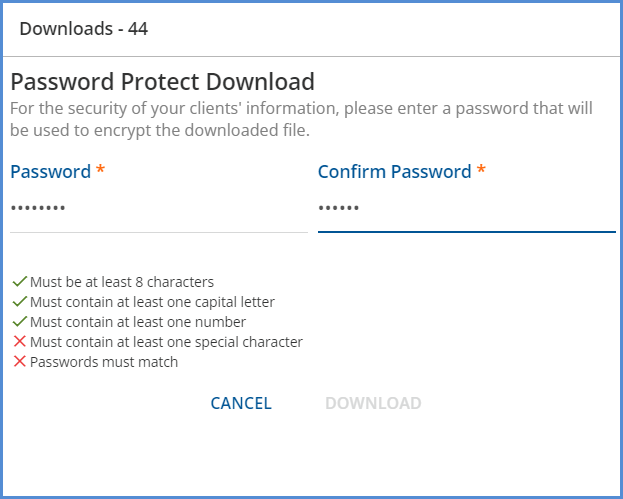 Password Protect Download Screen
