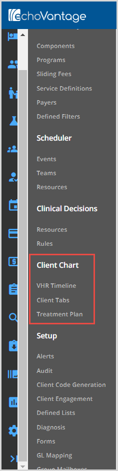 Client Chart in Configuration
