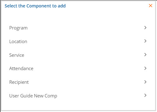 Select Component to Add
