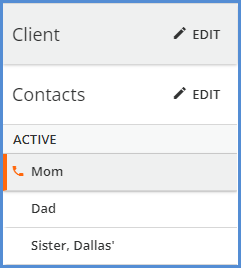Active Client Contacts