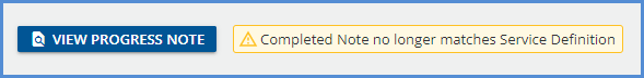 Completed Note No Longer Matches Service Definition