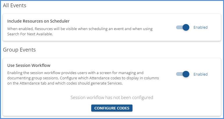 Configure the Session Workflow