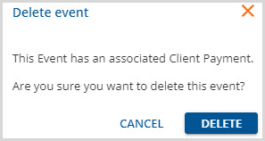 Event Delete Confirmation When Client Payment Attached