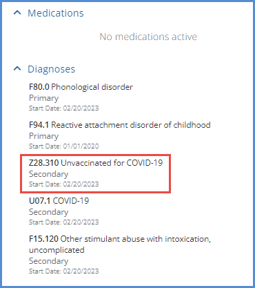 Diagnoses After Adding