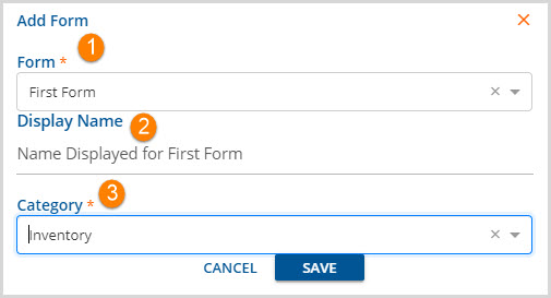 Select Form to Add