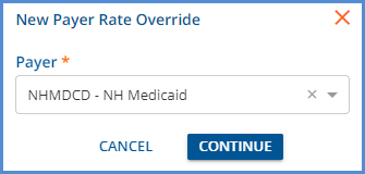 New Payer Rate Override