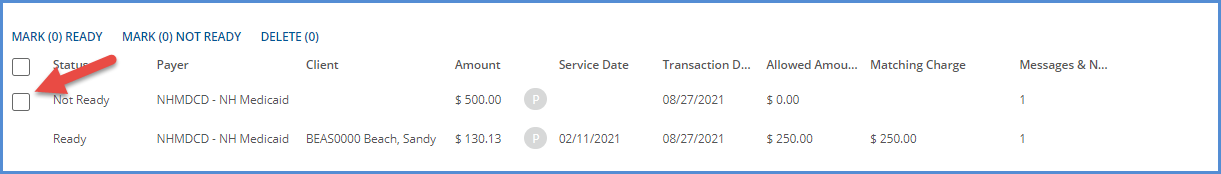 Imported PLB Transaction
