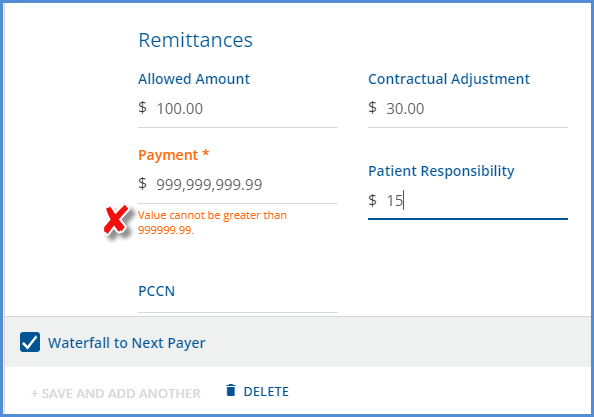 Remittances Payment with Incorrect Validation