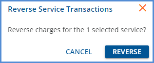 Reverse Service Transactions Confirmation