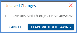 Unsaved Changes Confirmation
