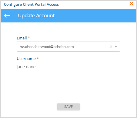 Update Client Portal Account