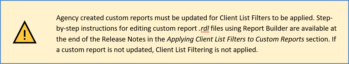 Client List Filters and Custom Reports
