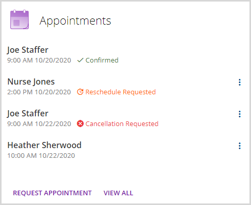 Updated Appointments