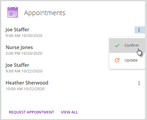 Confirm an Appointment