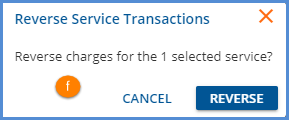 Reverse Service Transaction Confirmation